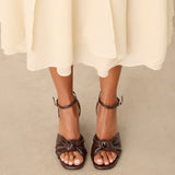 MIM Sandalia de tacón LUA CHOCOLATE