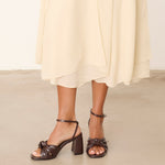 MIM Sandalia de tacón LUA CHOCOLATE