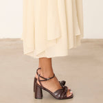 MIM Sandalia de tacón LUA CHOCOLATE