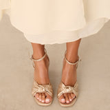 MIM Sandalia de tacón LUA DORADO