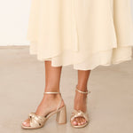 MIM Sandalia de tacón LUA DORADO