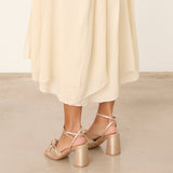 MIM Sandalia de tacón LUA DORADO