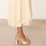 MIM Sandalia de tacón LUA DORADO