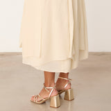 MIM Sandalia de tacón LUCIE DORADO