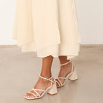 MIM Sandalia de tacón LUCIE ECRU