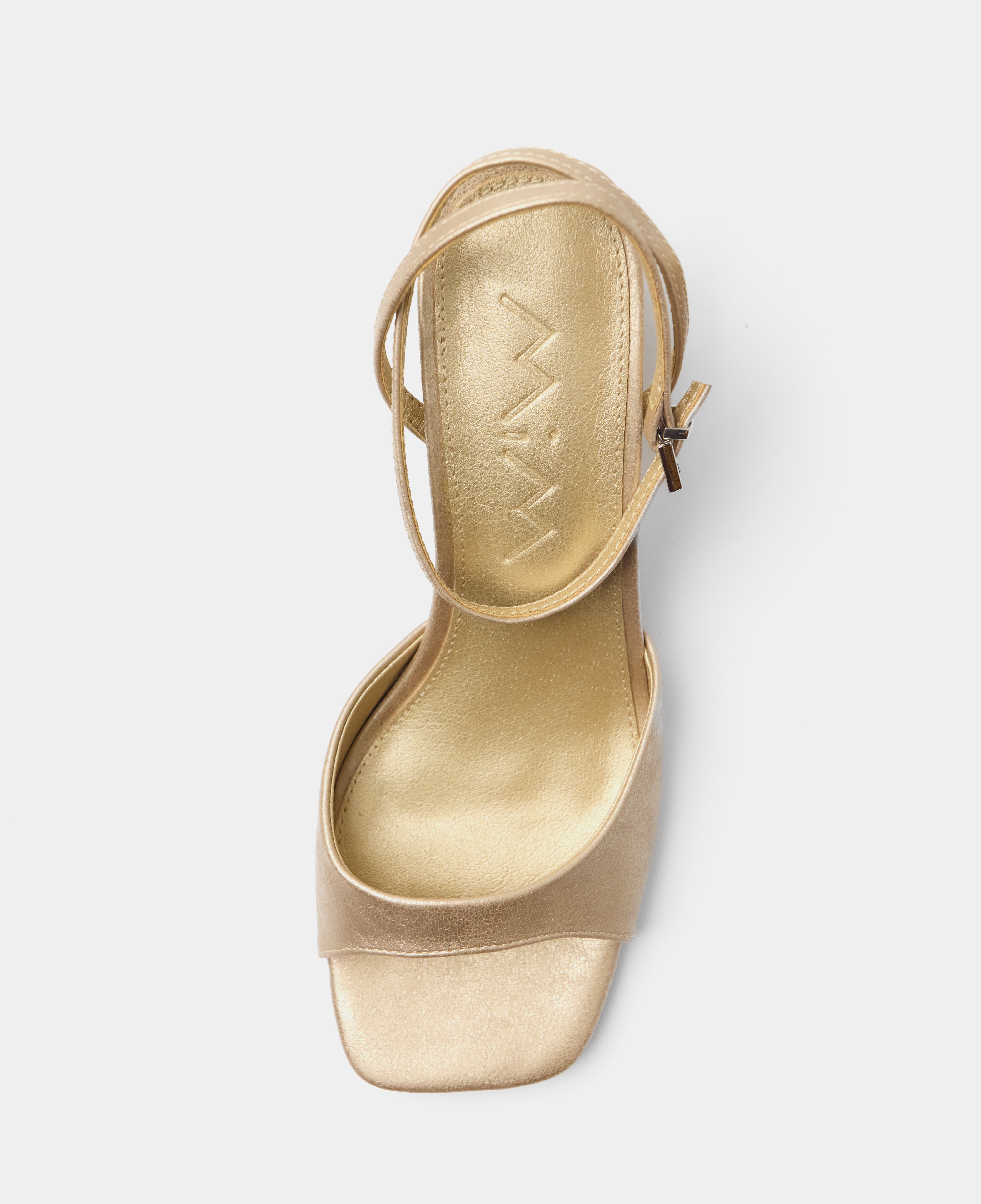 MIM Sandalia de tacón MANE DORADO