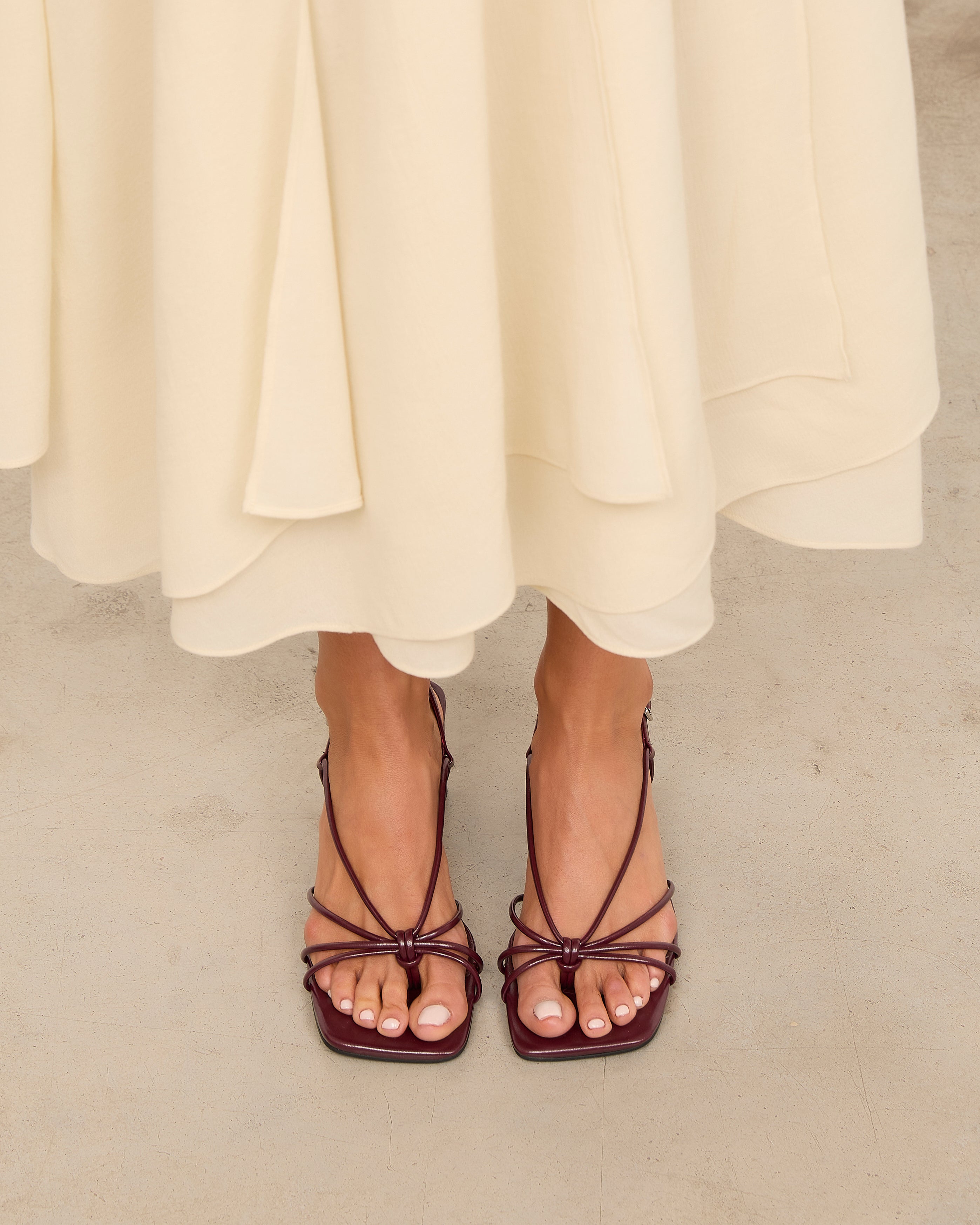 MIM Sandalia de tacón Merci Burdeos