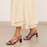 MIM Sandalia de tacón Merci Burdeos