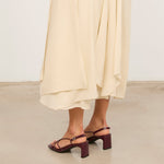 MIM Sandalia de tacón Merci Burdeos