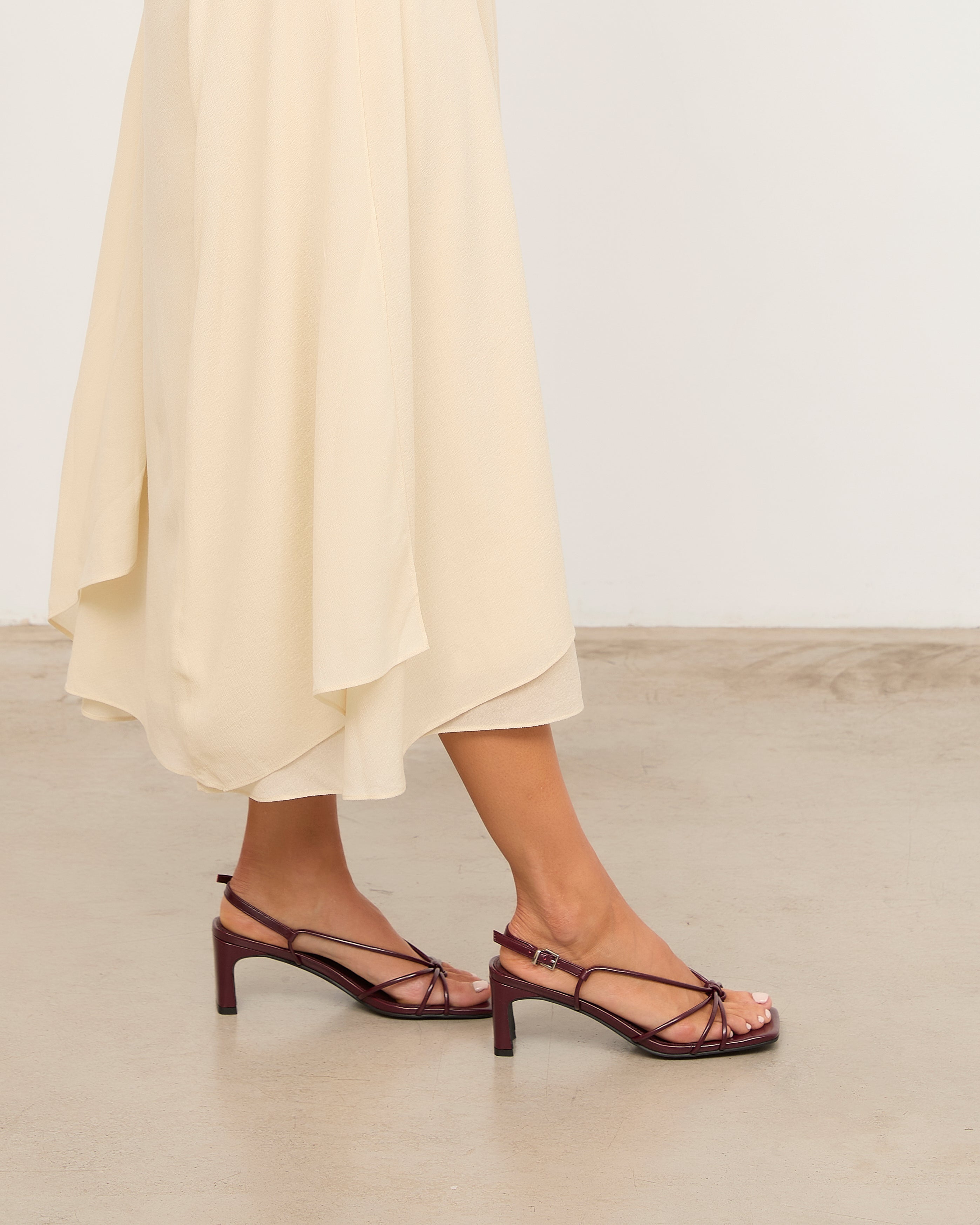 MIM Sandalia de tacón Merci Burdeos