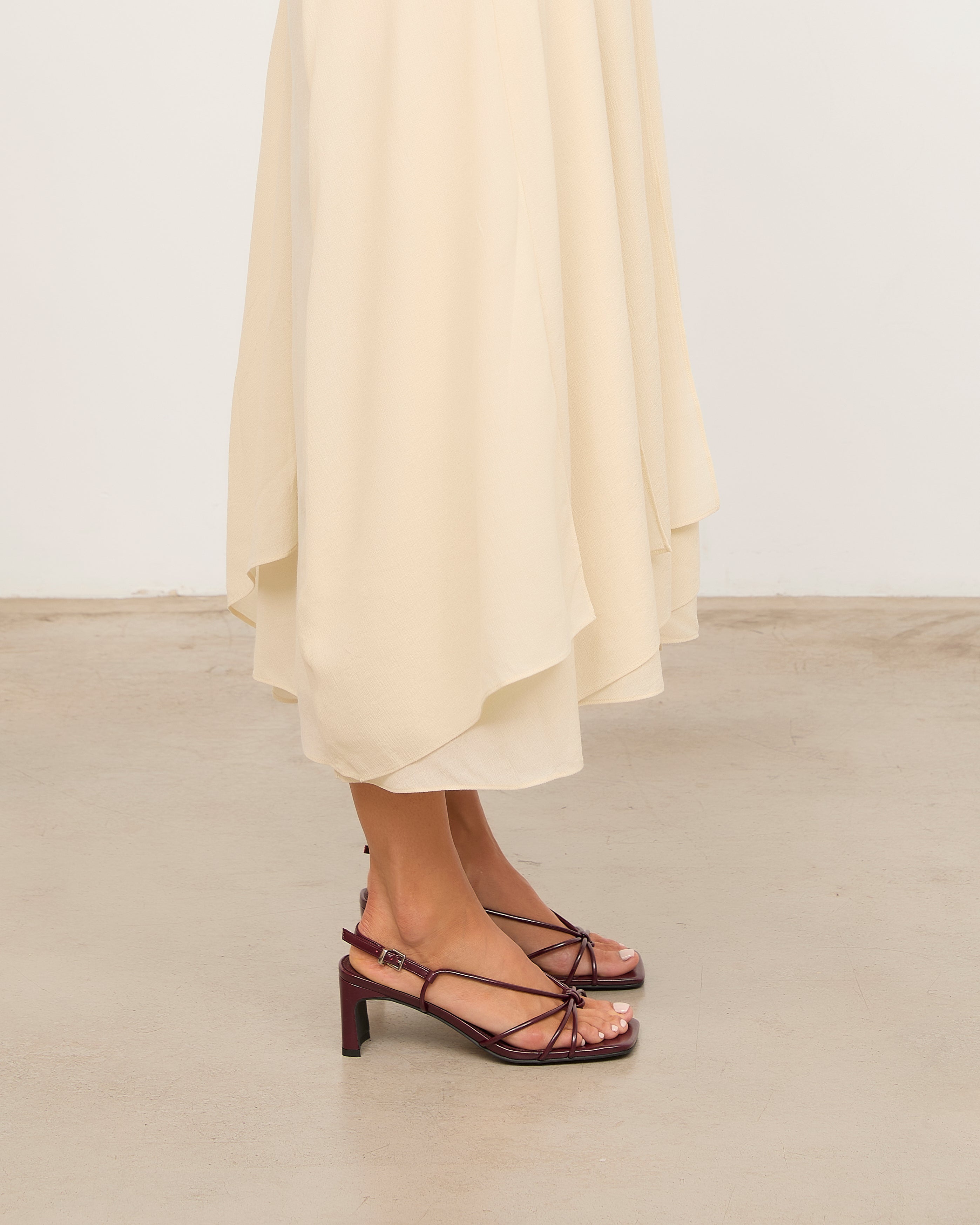 MIM Sandalia de tacón Merci Burdeos