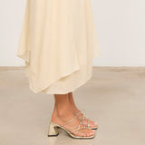 MIM Sandalia de tacón NATS DORADO