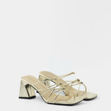 MIM Sandalia de tacón NATS DORADO
