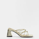 MIM Sandalia de tacón NATS DORADO