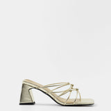 MIM Sandalia de tacón NATS DORADO