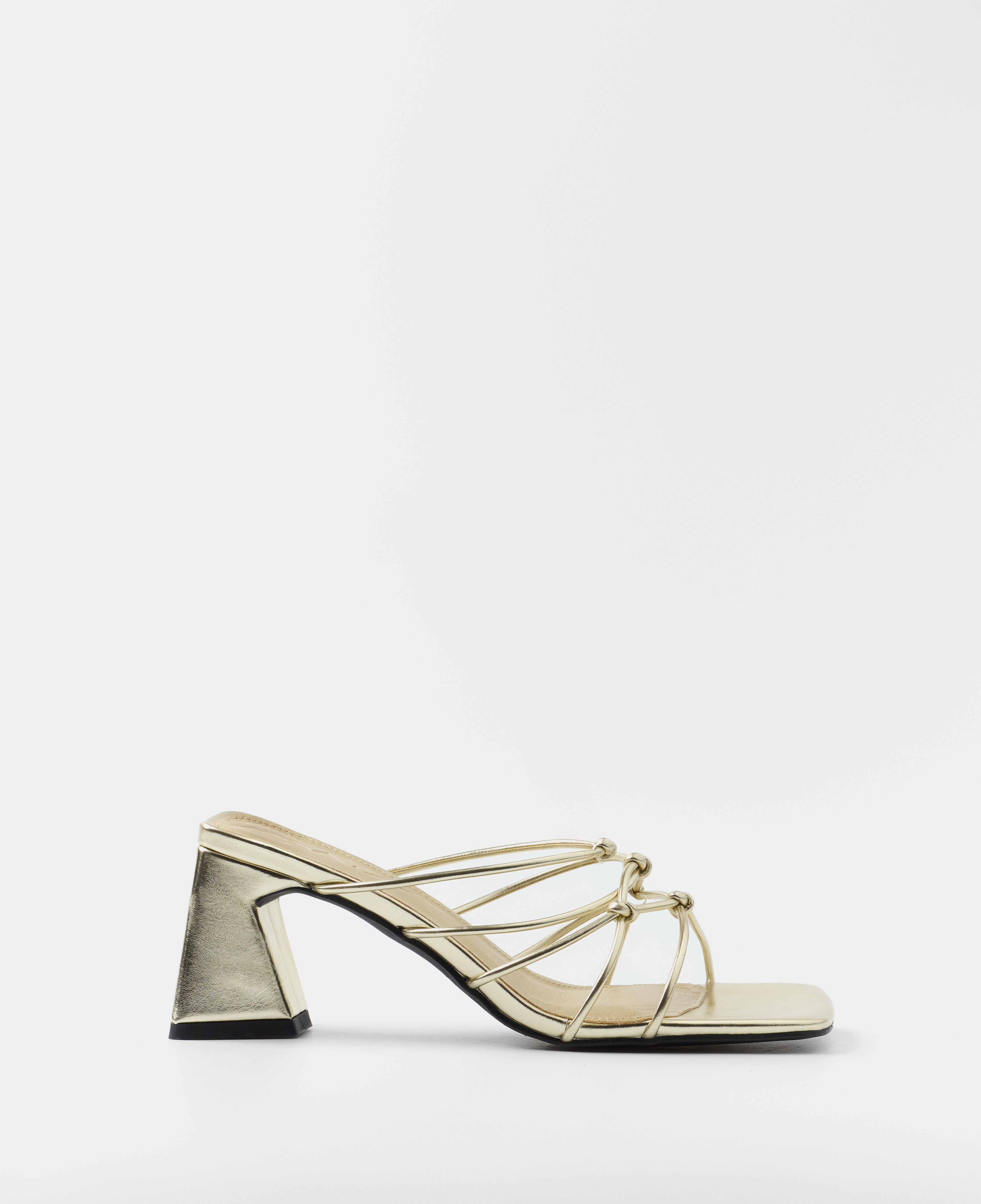 MIM Sandalia de tacón NATS DORADO