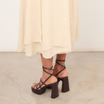 MIM Sandalia de tacón NORI BURDEOS