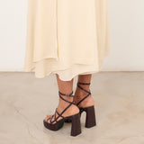 MIM Sandalia de tacón NORI BURDEOS