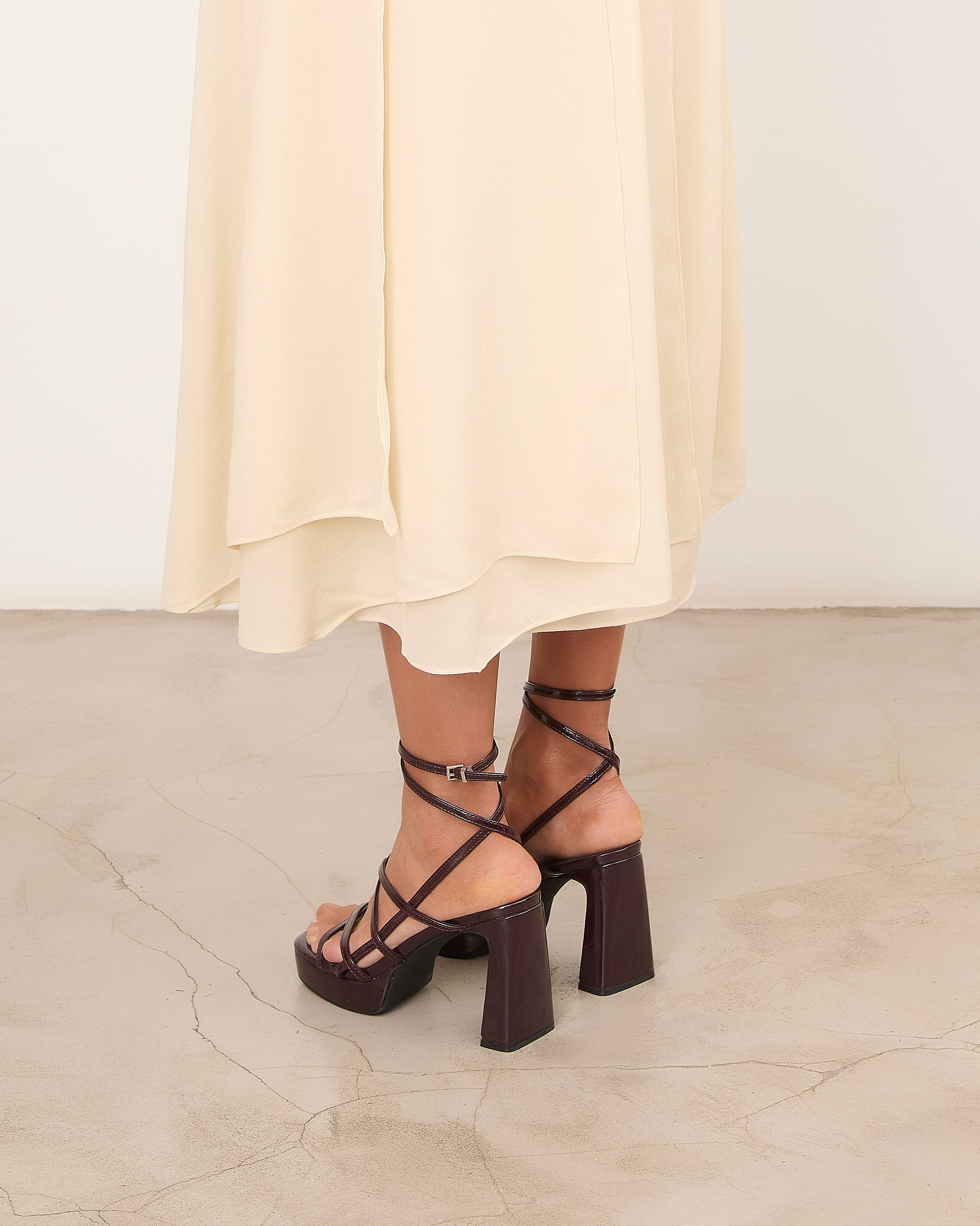 MIM Sandalia de tacón NORI BURDEOS