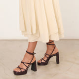 MIM Sandalia de tacón NORI BURDEOS