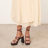 MIM Sandalia de tacón NORI BURDEOS