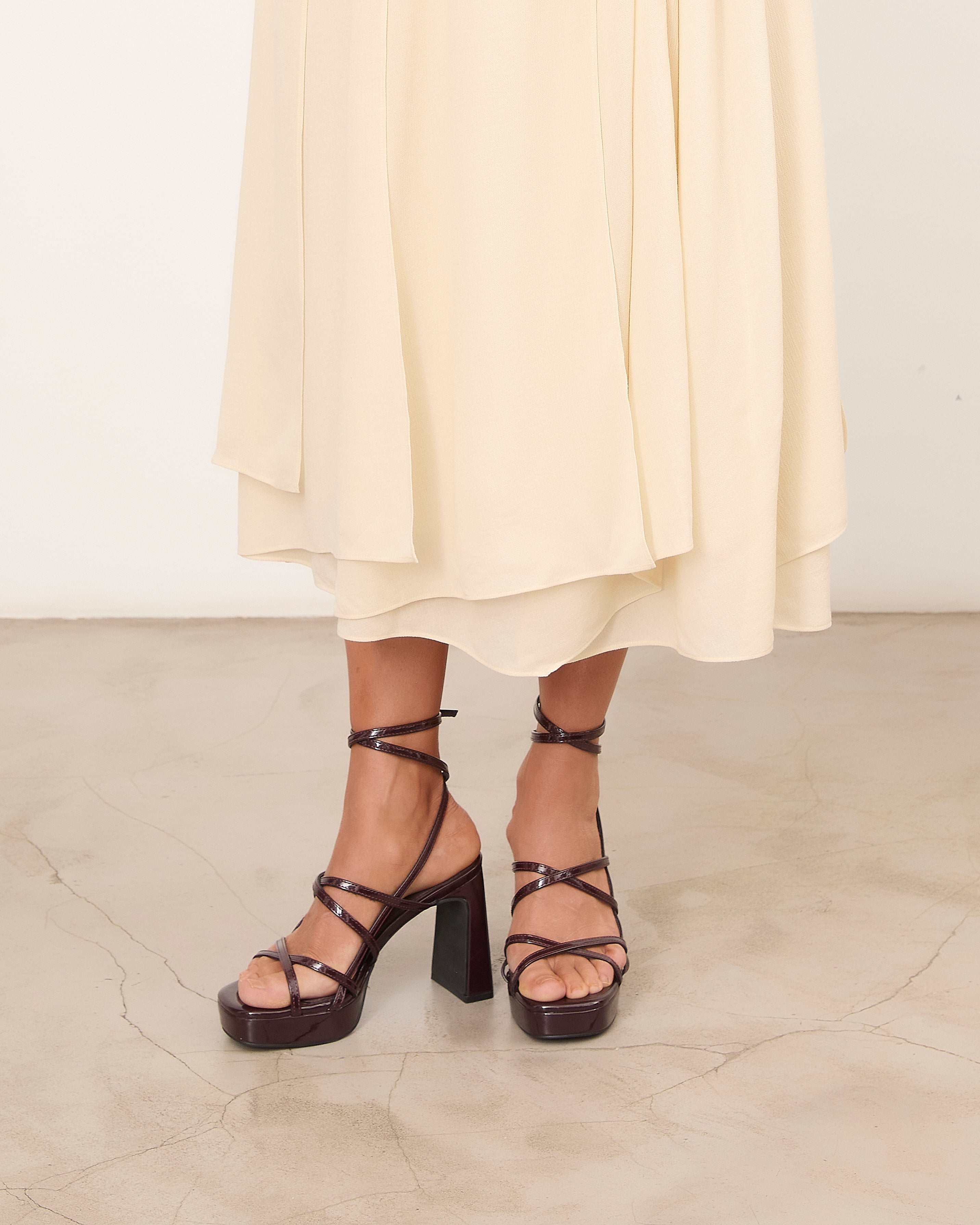 MIM Sandalia de tacón NORI BURDEOS