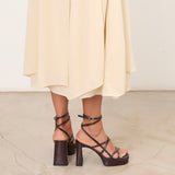 MIM Sandalia de tacón NORI BURDEOS