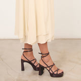 MIM Sandalia de tacón NORI BURDEOS