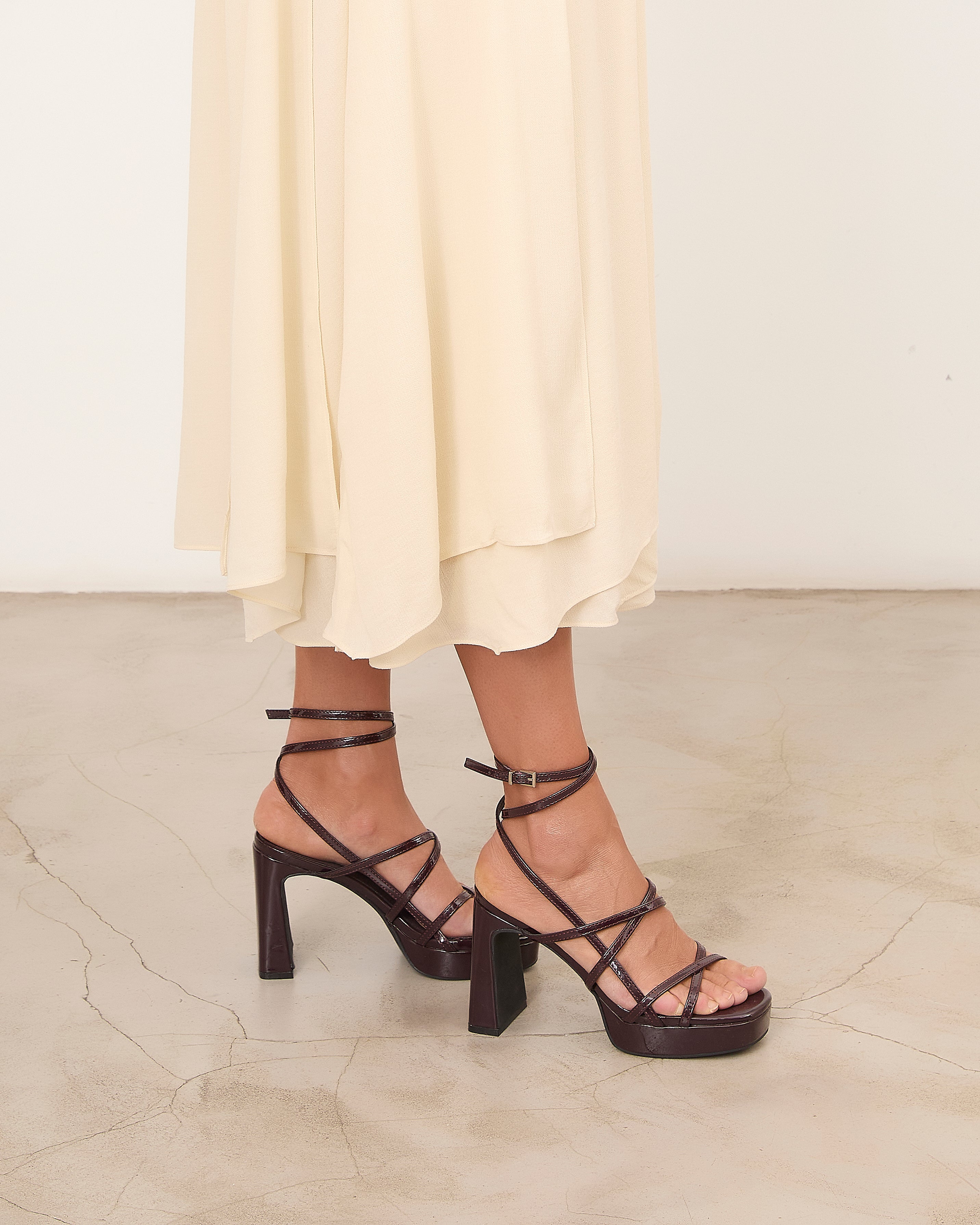 MIM Sandalia de tacón NORI BURDEOS