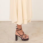 MIM Sandalia de tacón NORI BURDEOS