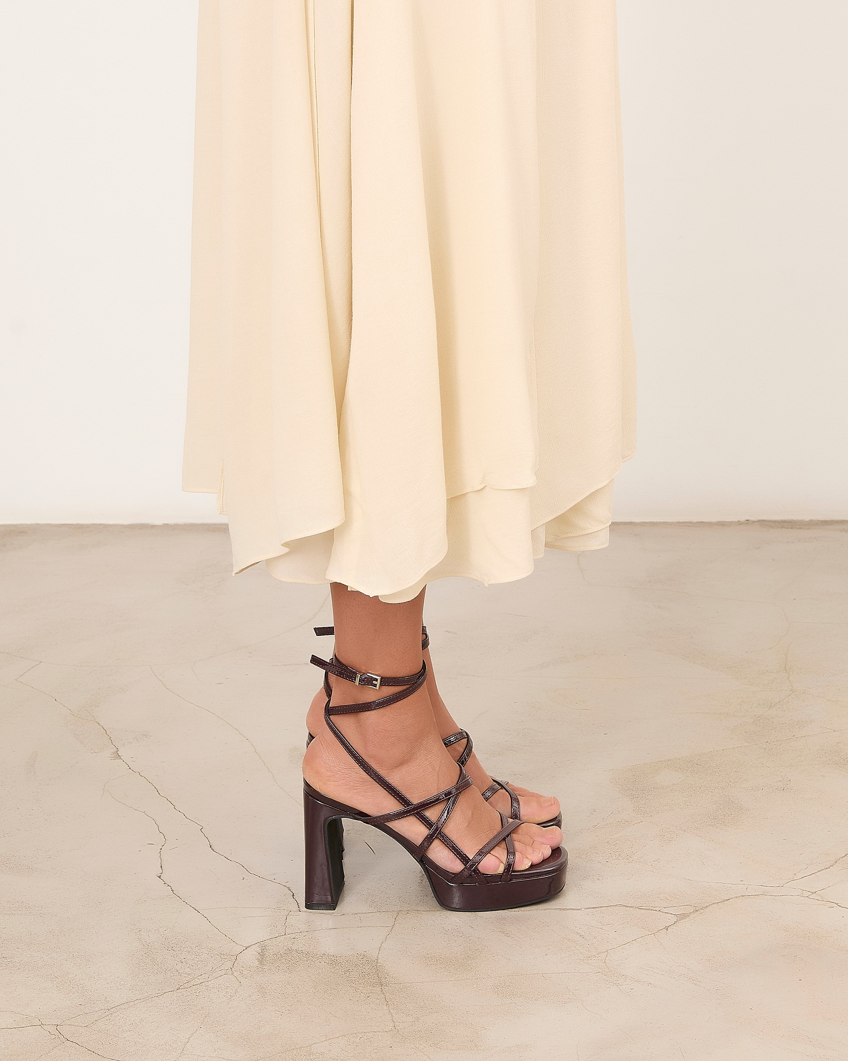 MIM Sandalia de tacón NORI BURDEOS