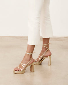 MIM Sandalia de tacón NORI DORADO