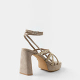 MIM Sandalia de tacón NORI TOPO