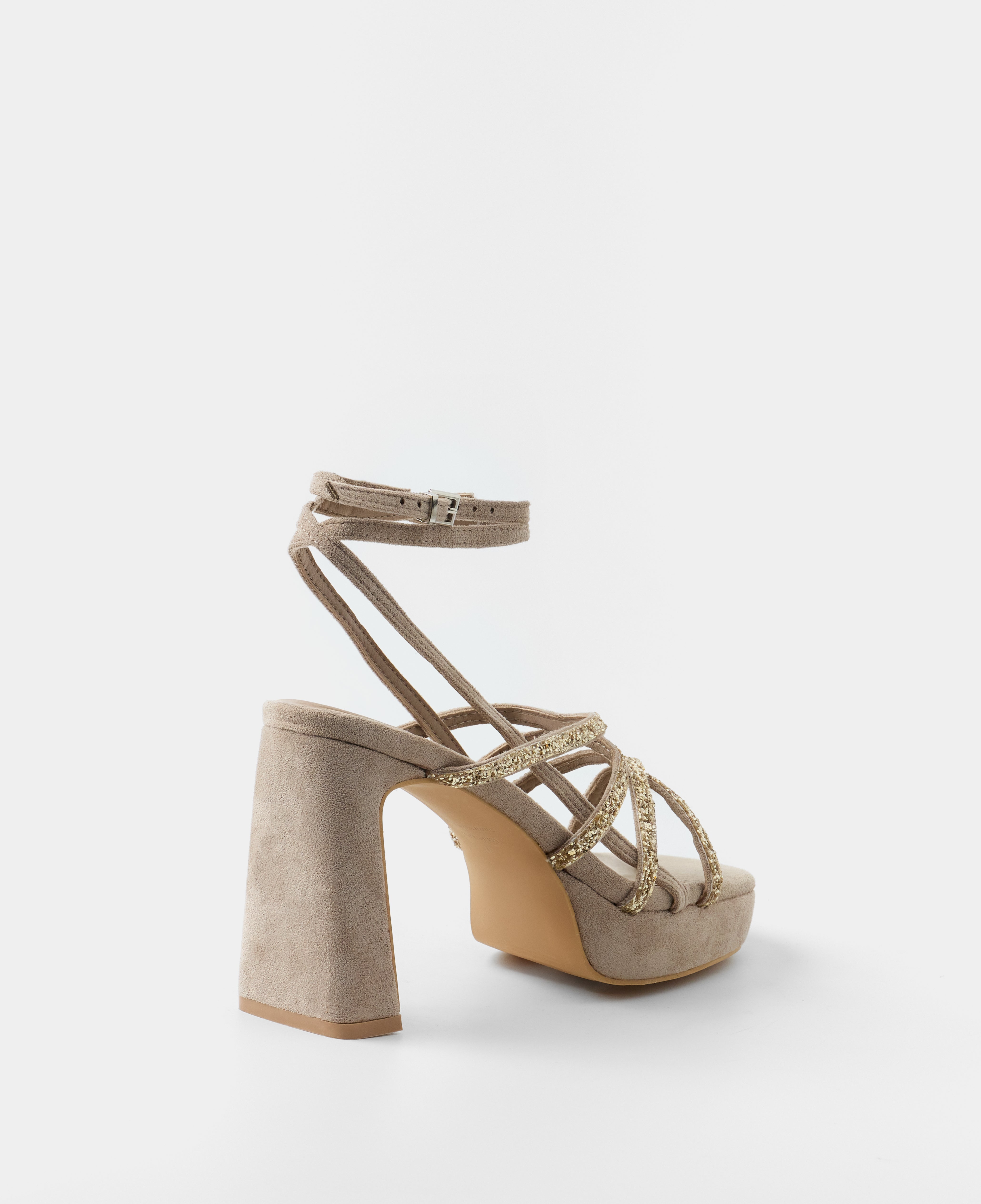 MIM Sandalia de tacón NORI TOPO