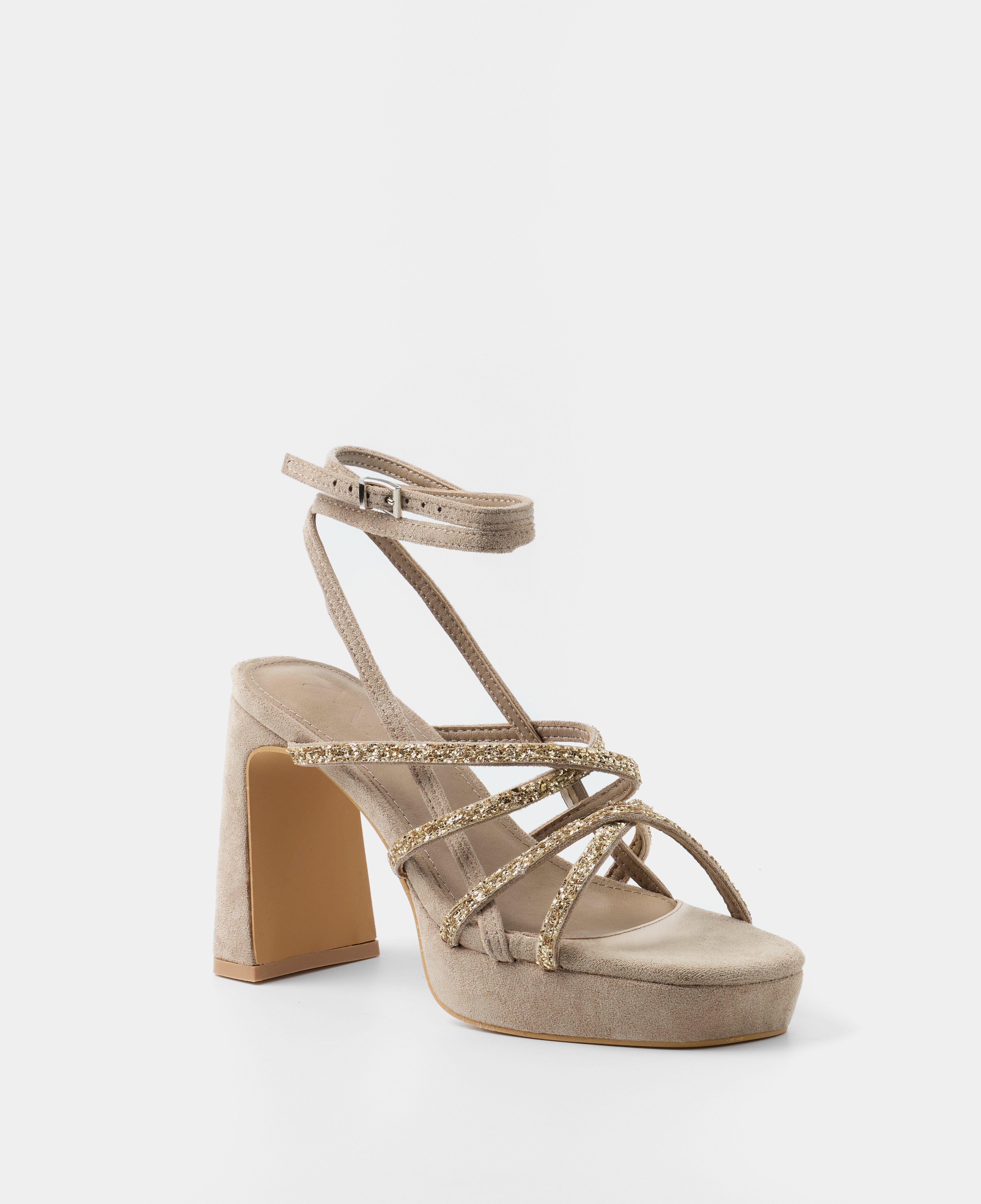 MIM Sandalia de tacón NORI TOPO