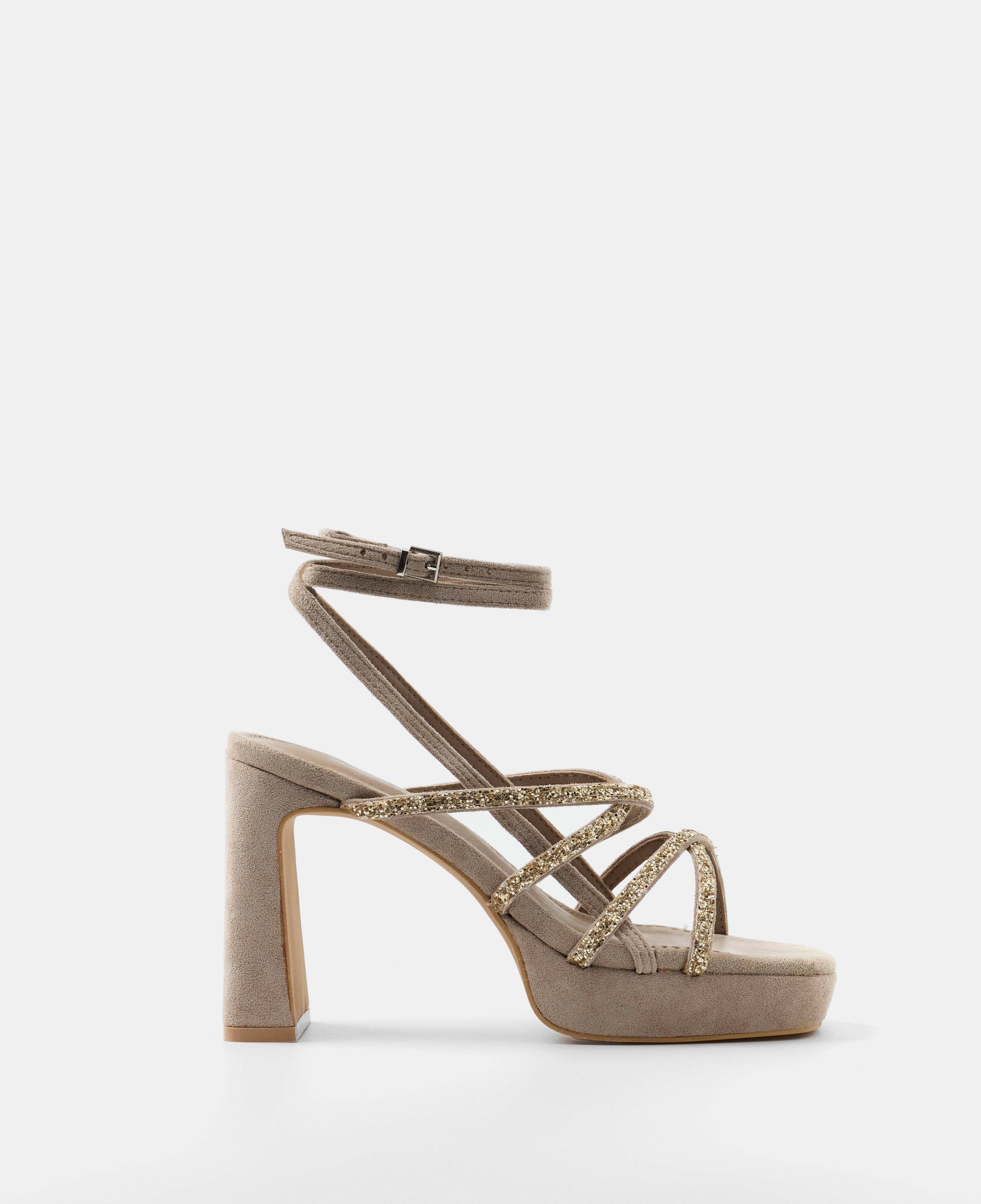 MIM Sandalia de tacón NORI TOPO