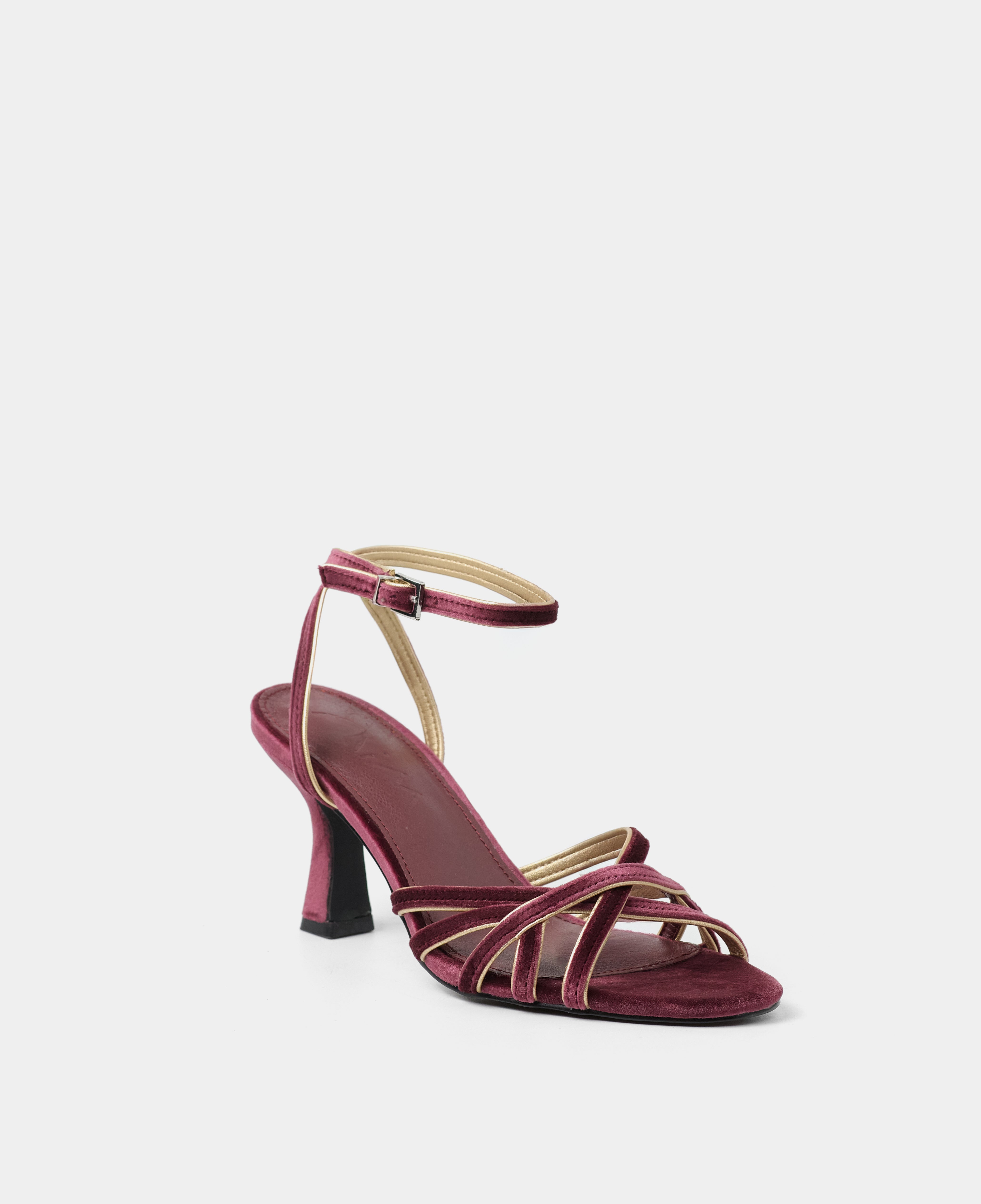 MIM Sandalia de tacón NYA PETIT BURDEOS VELVET