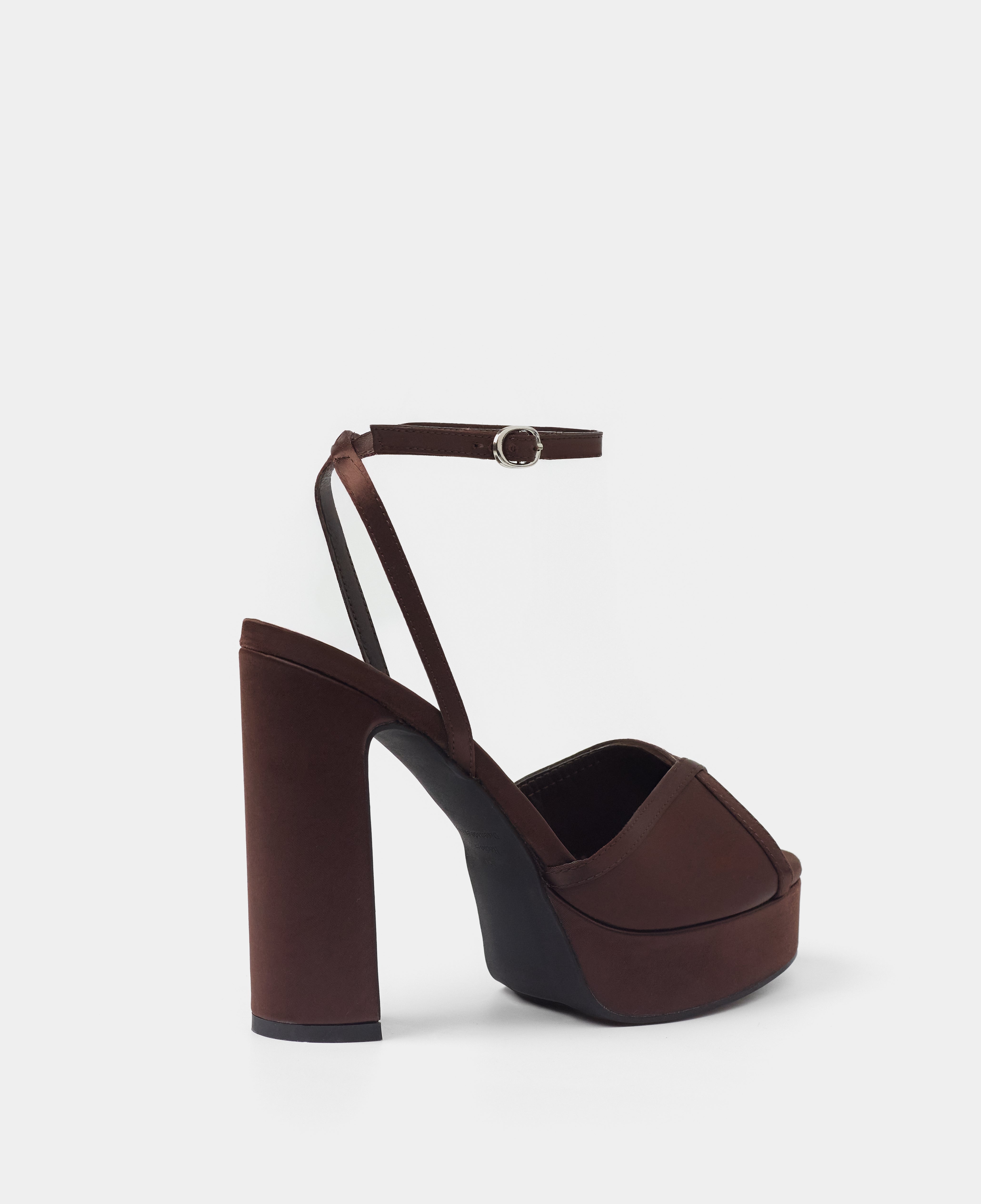 MIM Sandalia de tacón OCLA CHOCOLATE SATIN