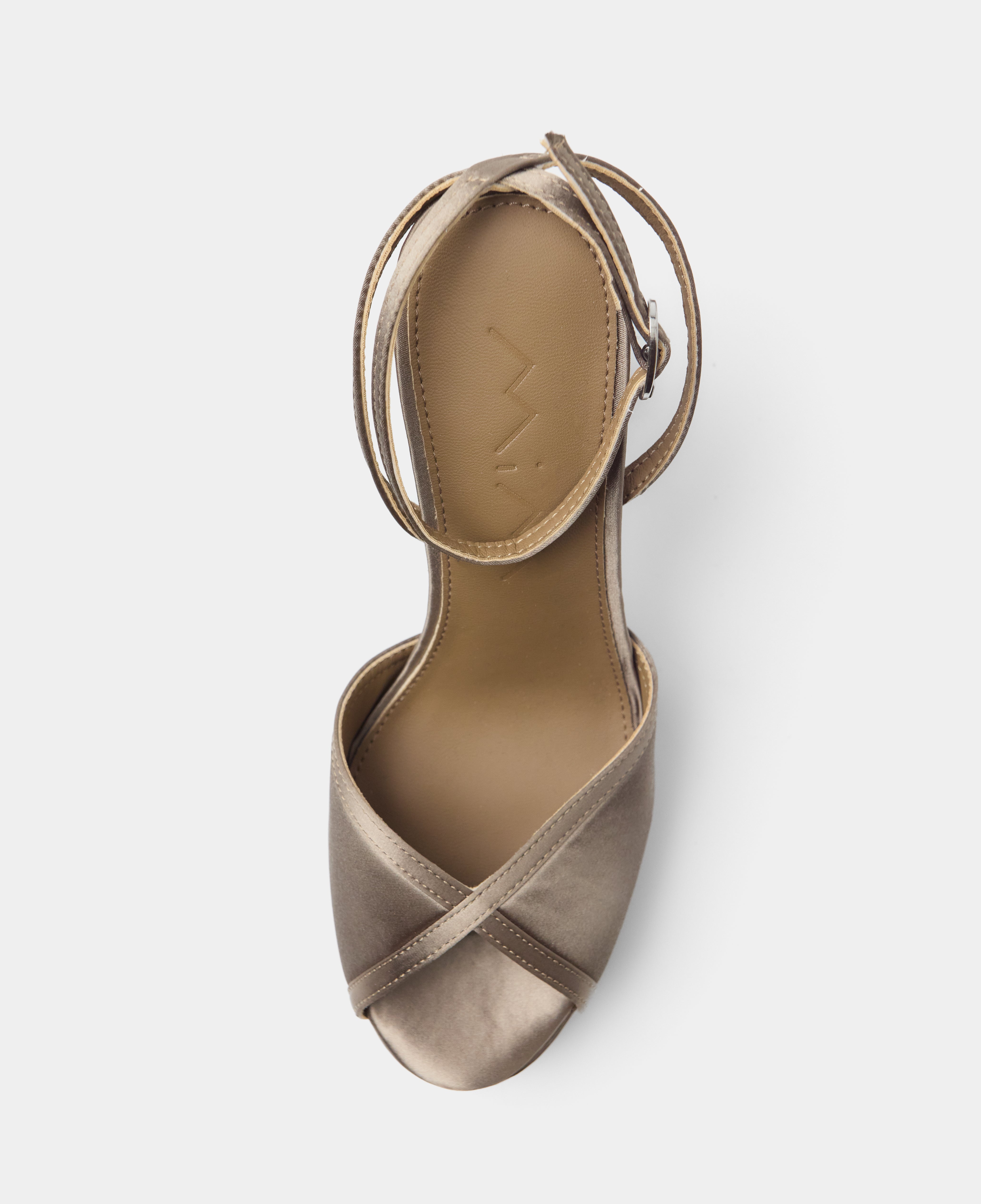 MIM Sandalia de tacón OCLA GRIS SATIN