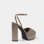 MIM Sandalia de tacón OCLA GRIS SATIN