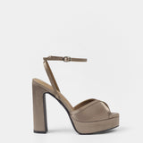 MIM Sandalia de tacón OCLA GRIS SATIN