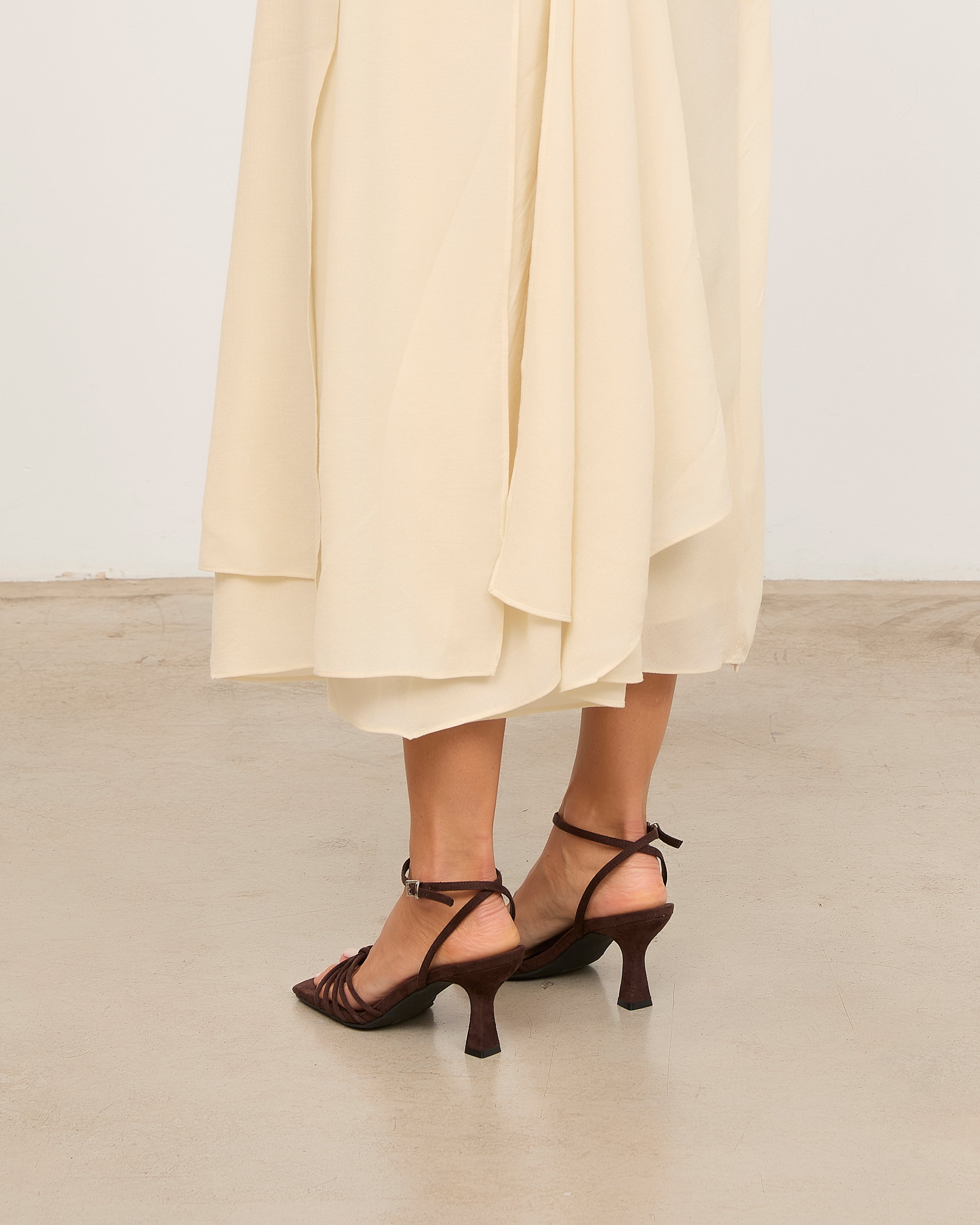 MIM Sandalia de tacón PAM CHOCOLATE