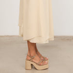 MIM Sandalia de tacón Riva Ecru
