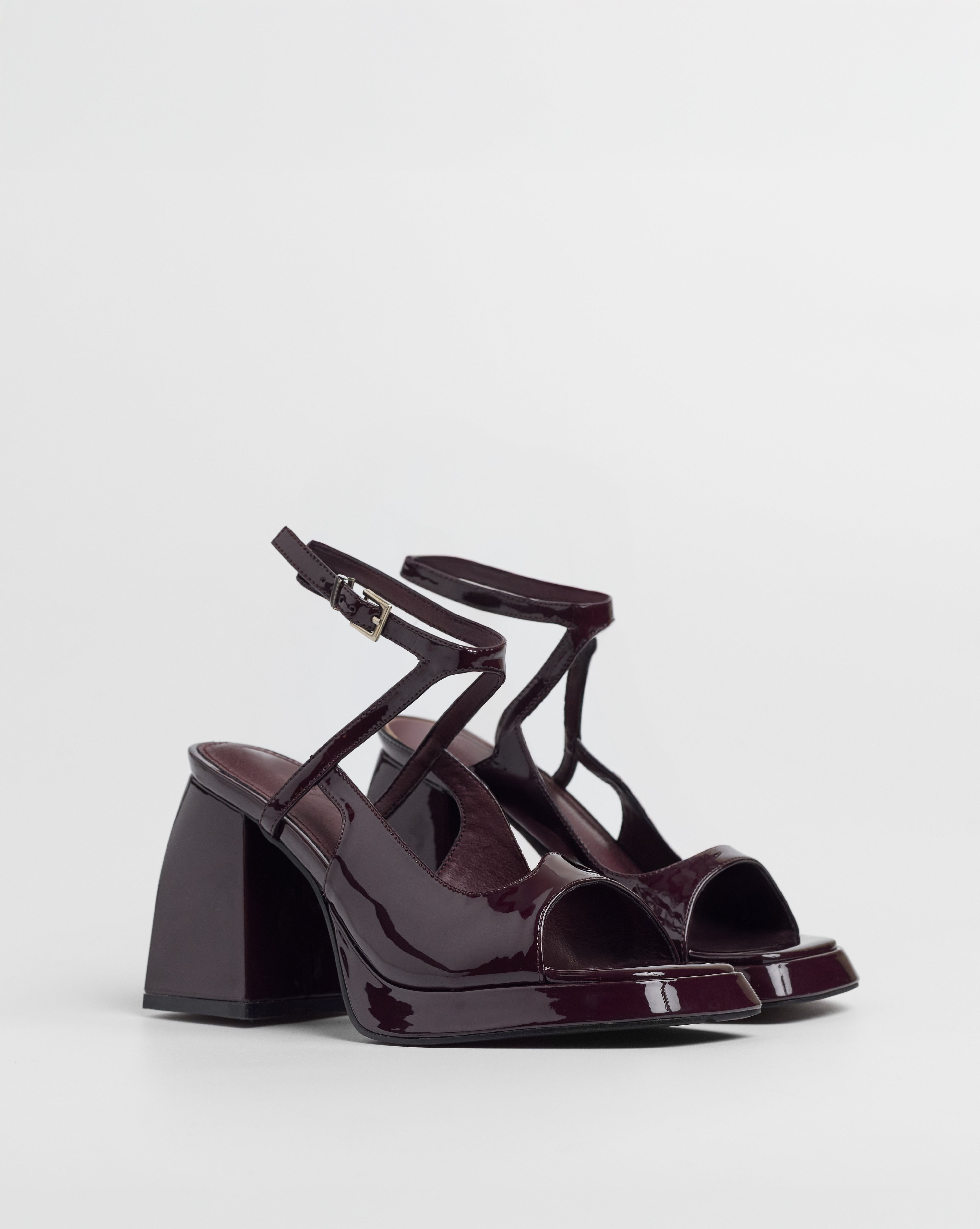 MIM Sandalia de tacón Sunne Burdeos