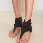 MIM Sandalia plana Gisela Morado