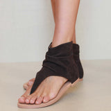 MIM Sandalia plana Gisela Morado