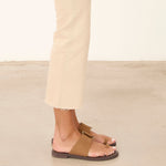 MIM Sandalia plana LOLA CAMEL