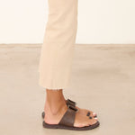 MIM Sandalia plana LOLA CHOCOLATE SNAKE