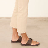 MIM Sandalia plana LOLA CHOCOLATE SNAKE