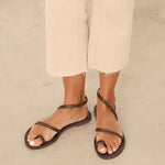 MIM Sandalia plana SIRENA CHOCOLATE SNAKE